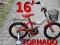 ROWEREK BMX TORNADO 16 "+prowadnik 4 KOLORY