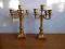 2 Duże mosiężne KANDELABRY ładne ciężkie