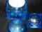 PIĘKNA SZKATUŁKA-SZKŁO ORGANICZNE-NIEBIESKA