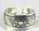 BRANSOLETKA CUFF ORIENT STWORY RELIEF SREBRO TYBET
