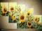 Słoneczniki w kolorach van Gogha Obraz Malowany