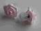 Róża różyczka jasno różowa na szczypce (2szt)