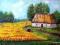 B.P.-Art -  WIEJSKI PEJZAŻ-GRUBA FAKTURA- 50x70