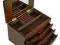 DUŻA DREWNIANA SZKATUŁKA NA BIŻUTERIĘ KUFEREK