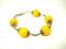 BRANSOLETKA --- ŻÓŁTE KAMIENIE --- SREBRO