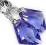SWAROVSKI piękny komplet GALACTIC TANZANITE SREBRO