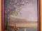 Nad jeziorem - obraz 20 x 30 w ramie - sygnowany