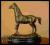 Piękny koń rumak arab rzeźba z brązu - Francja P-ń