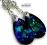 SWAROVSKI piękny komplet łańcuszek BLUE FANTASIA