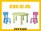 IKEA - OKRĄGŁY stolik MAMMUT + 2 krzesełka MAMUT !