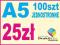 ULOTKI/ULOTKA A5 100 SZT JEDNOSTRONNE PEŁNY KOLOR