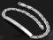 SREBRNA BRANSOLETKA BLASZKA  20cm  Grawer GRATIS!!