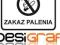 Naklejka ZAKAZ PALENIA folia 20cm/15cm plotowana