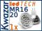 Żar. LED MR16/12V/20pkt - szeroki kąt.- jak 20W!