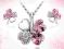 SWAROVSKI LUCKY CLOVER *PINK - KOMPLET + GRATIS
