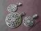 grecki komplet ze srebra - kolczyki + zawieszka