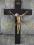 STARY ZABYTKOWY KRZYZ DEBOWY FIGURA CHRYSTUSA