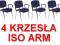 KRZESLO KONFERENCYJNE ISO ARM niebieskie 4 SZTUKI