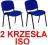 KRZESLO KONFERENCYJNE ISO niebieskie 2 SZTUKI