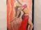 Tancerka - obraz namalowany na płótnie 30x60