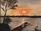 Zachód - obraz malowany ręcznie, płótno 70x60
