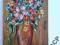 KWIATY W WAZONIE AKRYL  płótno 30X50 WERNIKS  FV
