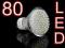 ŻARÓWKA GU10 80 LED CIEPŁA ŻARÓWKI 60 48 24 21 20