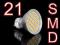 ŻARÓWKA GU10 21 LED SMD CIEPŁA ŻARÓWKI 80 60 48 24