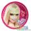 Talerzyki urodzinowe Barbie - 20 cm 10 szt Mattel