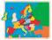 Drewniane puzzle układanka MAPA EUROPY