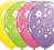 Balony kolorowe Kwiatki 37 cm 3 szt Urodziny Party