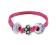 Bransoletka srebrna typu Pandora - różowa