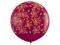 Balon okrągły Burgund 1m z różami 2szt Q28176a