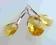 LIGHT TOPAZ Swarovski kolczyki wisior komplet