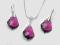 HIT !!! BAROK AMETHYST Kolczyki + wisior SWAROVSKI