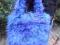 Emo torba futrzak niebieski w stylu goth