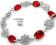 SWAROVSKI Piękna Bransoletka SREBRO RED FEEL