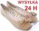 LAKIEROWANE BALERINKI BEŻ KHAKI MELISKI 38 00240