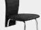 Krzesło metalowe bujane kuchnia salon czarne K74