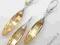SWAROVSKI KOLCZYKI WISIOREK GOLDEN SVAROWSKI