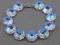 SWAROVSKI CRYSTAL BLUE AB BRANSOLETKA SREBRO