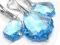 SWAROVSKI piękny komplet SREBRO AQUA CERTYFIKAT