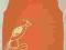 Śliczna nowa pomarańczowa bluzeczka z pawiem r.134