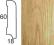 Kasolik 1m Drewniana Listwa Fornir Dąb Cokół  6 cm