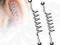 Industrial do ciała piercing 1,6/38/4 sprężynki