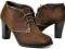 Buty balerinki botki obcas ( bo19 ) c1 Brown 37