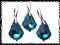 Swarovski komplet Baroque Bermuda Blue 22 mm 6090