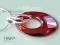 Swarovski Helios Red Magma 30 mm Naszyjnik Srebro