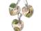 Komplet Swarovski Elements serca luminous green