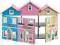 Drewniany domek dla lalek miasteczko c836